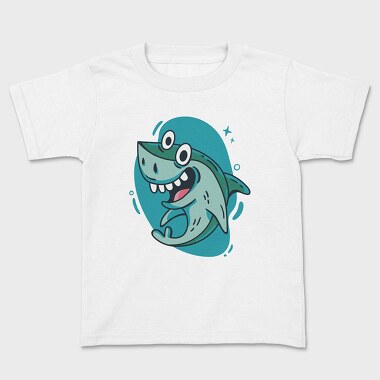 Детска Тениска, Happy Shark Cartoon