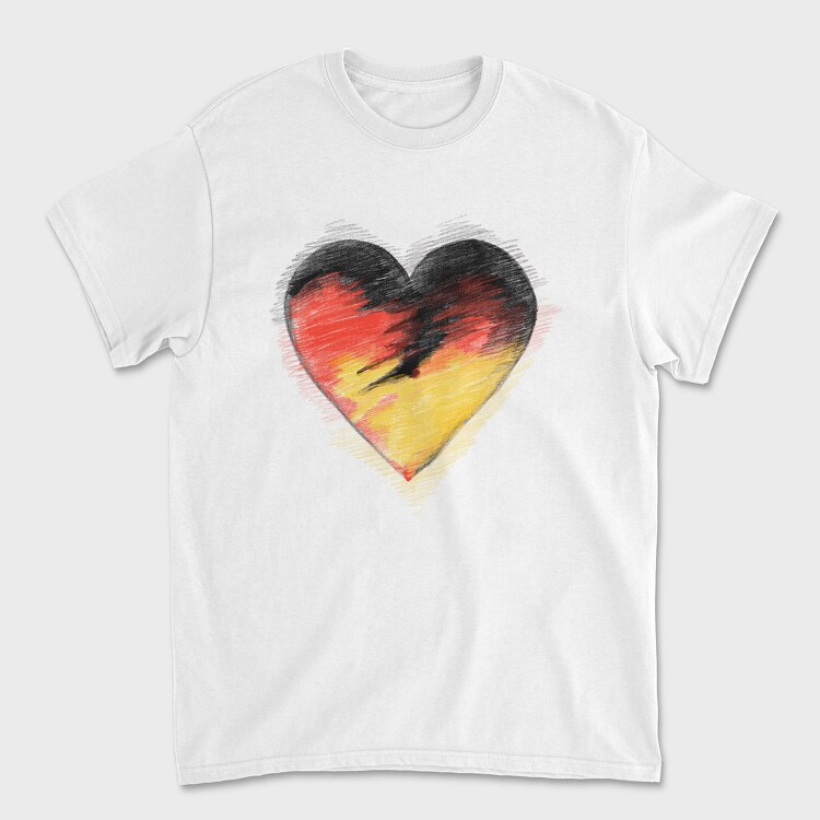 Heart Handdrawn, Унисекс Мъжка Тениска