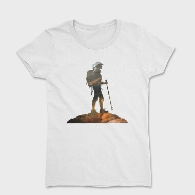 Hiking Woman Mountains Exposure, Women's T-Shirt