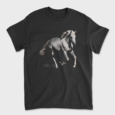 Unisex Men's T-Shirt, Horse Monochrome