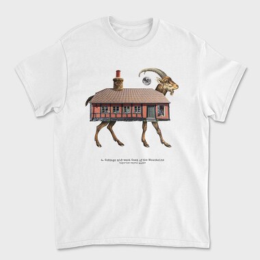 Унисекс Мъжка Тениска, House Animal Goat
