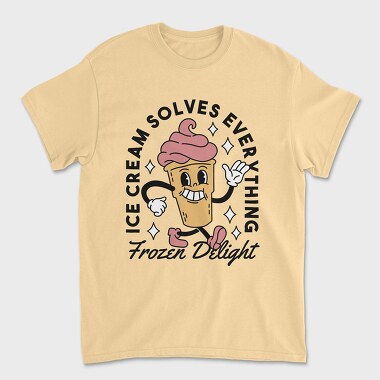 Ice Cream Solves Everything, Unisex Men's T-Shirt