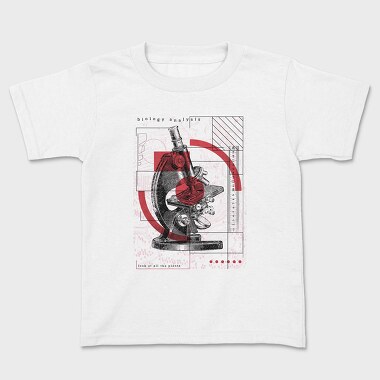 Infographics Microscope, Kids' T-Shirt