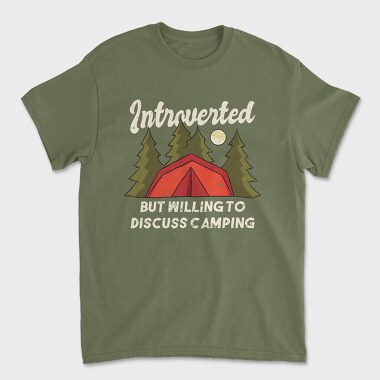 Unisex Men's T-Shirt, Introvert Camping