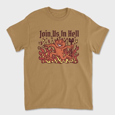 Join Us in Hell Devil, Unisex Men's T-Shirt