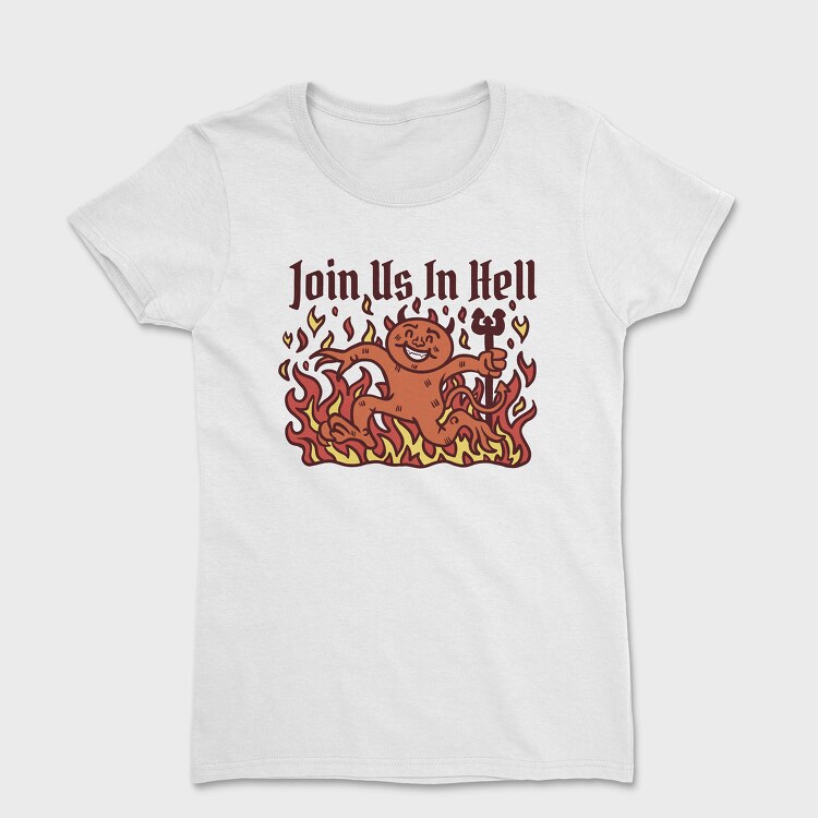 Join Us in Hell Devil, Women's T-Shirt