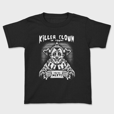 Killer Clown in Town, Kids' T-Shirt