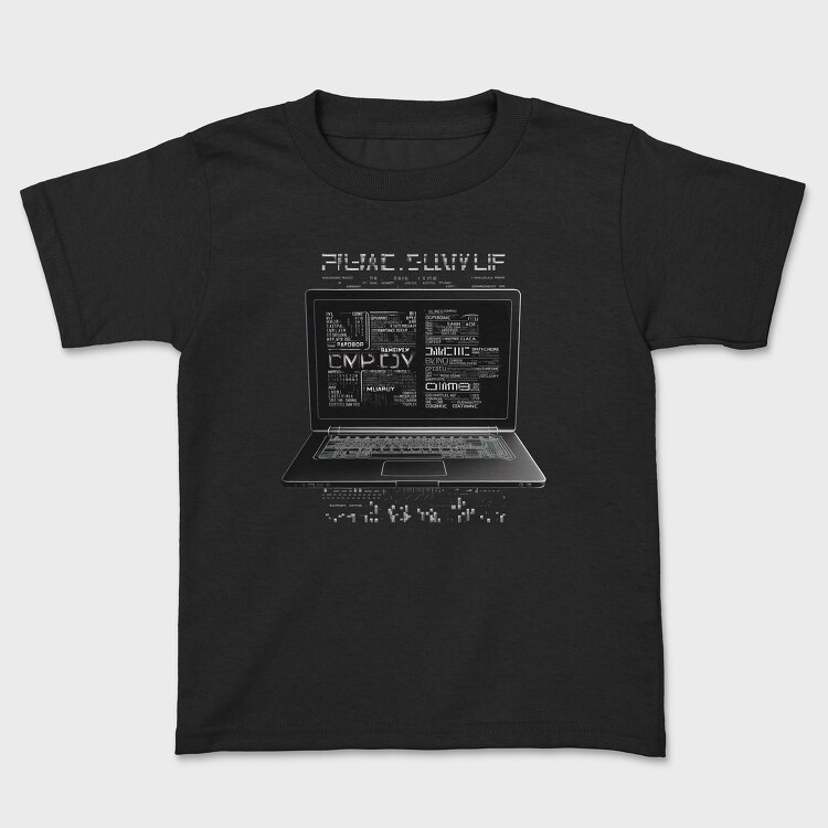 Laptop Programmer Codes, Kids' T-Shirt