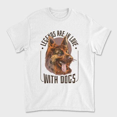 Legend Are in Love With Dogs, Unisex Men's T-Shirt