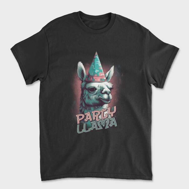 Llama Birthday Party, Unisex Men's T-Shirt