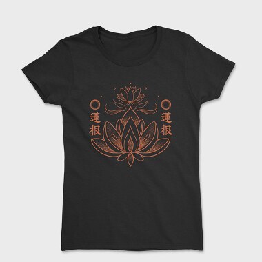 Lotus Flower Orange Japanese, Women's T-Shirt
