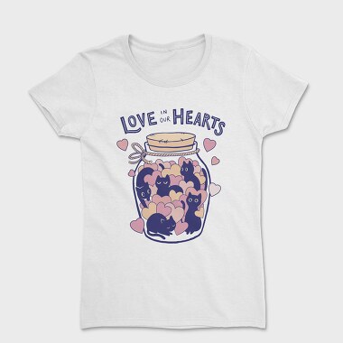 Love in Our Hearts Cats Jar, Women's T-Shirt
