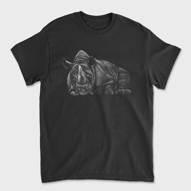 Lying Rhino, Unisex Men's T-Shirt