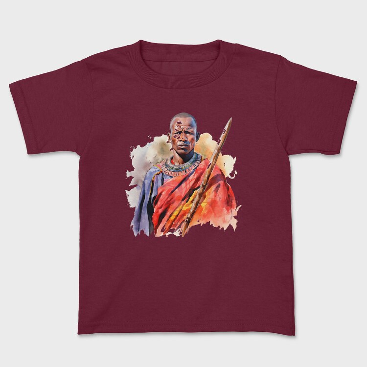 Maasai Warrior Masai, Kids' T-Shirt