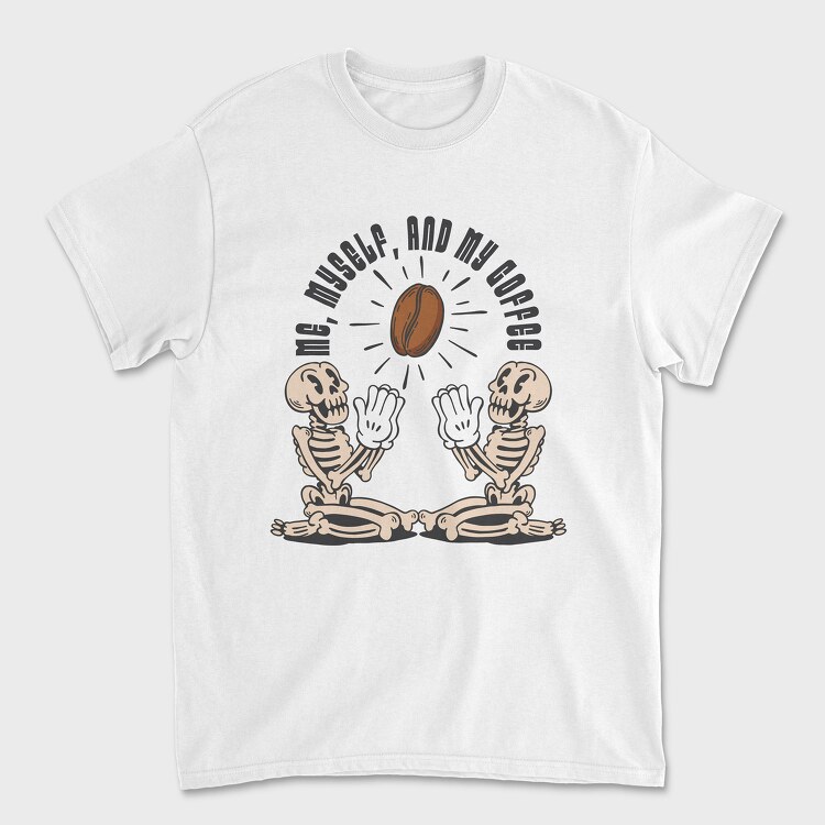 Me Myself and My Coffee, Unisex Men's T-Shirt