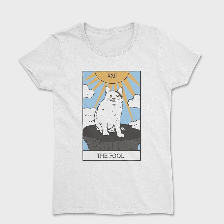 Meme Cat Tarot Card, Women's T-Shirt