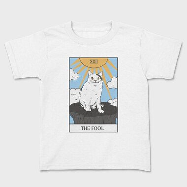 Meme Cat Tarot Card, Kids' T-Shirt