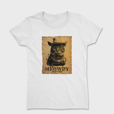 Women's T-Shirt, Meowdy Partner