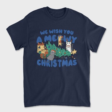 Meowy Christmas 2, Unisex Men's T-Shirt