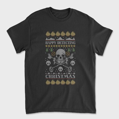 Metal Detector Uglysweater Christmas, Unisex Men's T-Shirt