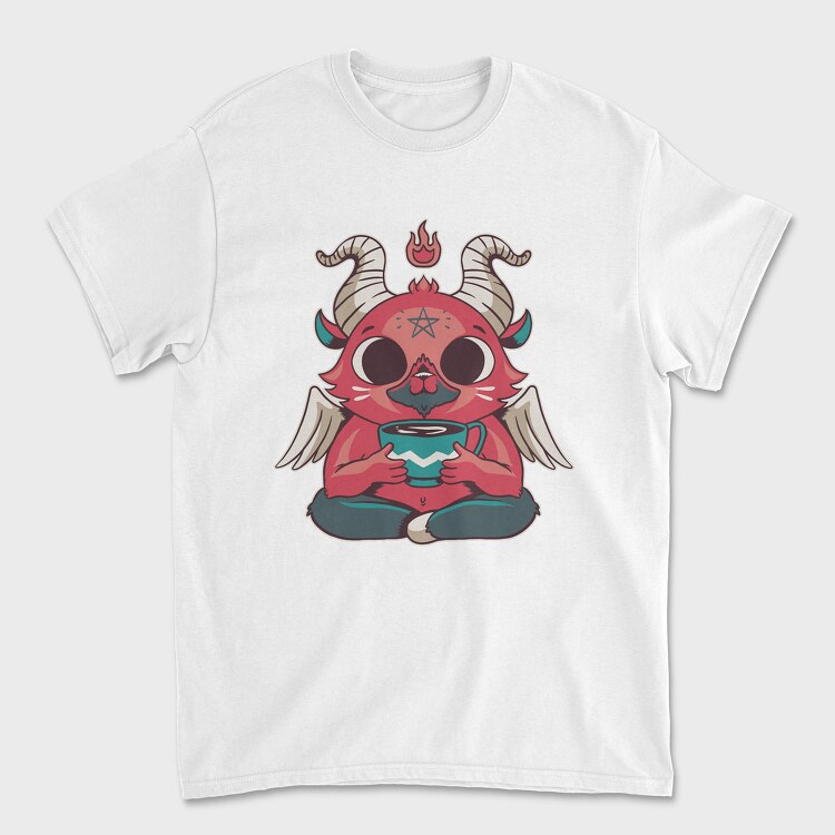 Mini Baphomet Coffee, Унисекс Мъжка Тениска