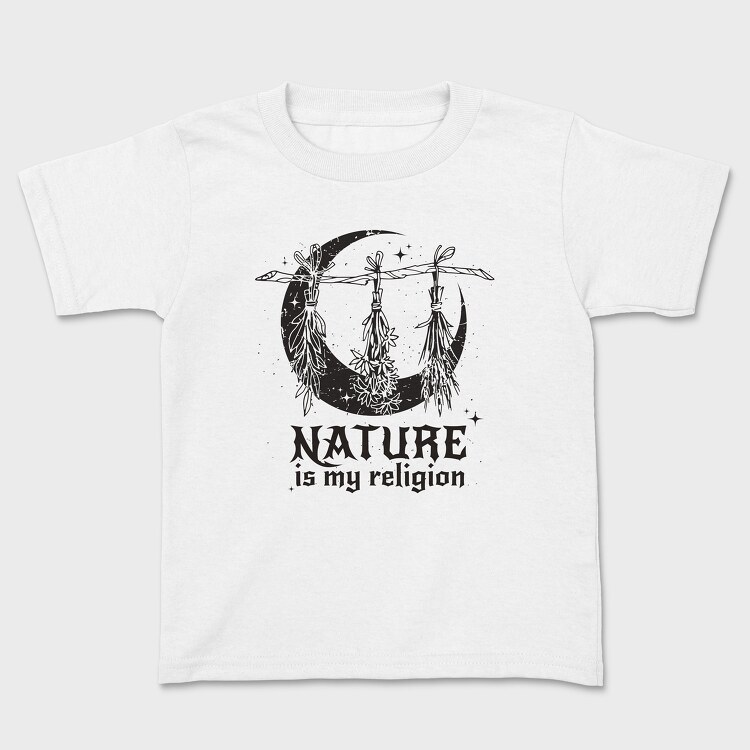 Modern Witch Nature Is My Religion Herbs Sage, Kids' T-Shirt