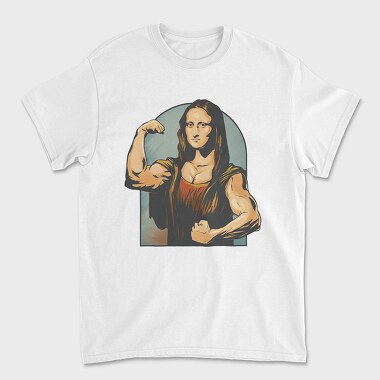 Mona Lisa Lifter, Unisex Men's T-Shirt
