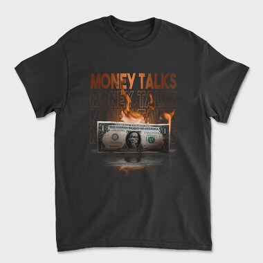 Money Skull Fire Bill, Unisex Men's T-Shirt