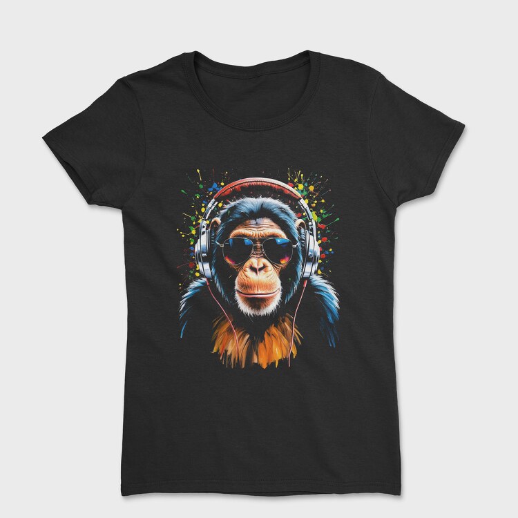 Monkey Dj, Women's T-Shirt