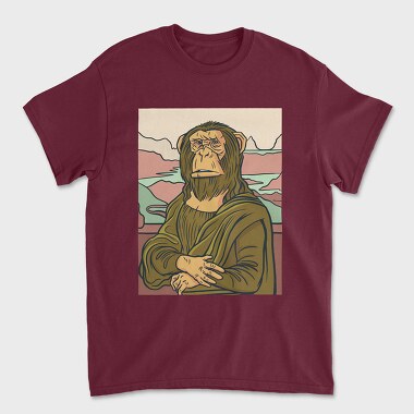 Monkey Mona Lisa, Unisex Men's T-Shirt
