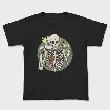 Skeleton With Coffee, Kids' T-Shirt