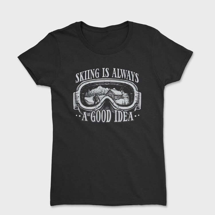 Ski Goggles Mountains, Women's T-Shirt
