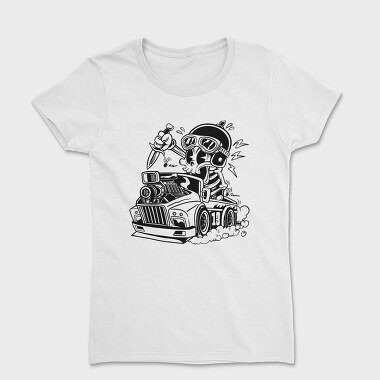 Skull Car Cartoon, Women's T-Shirt