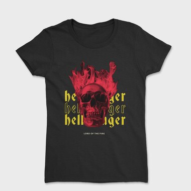 Skull Hell Fire, Women's T-Shirt
