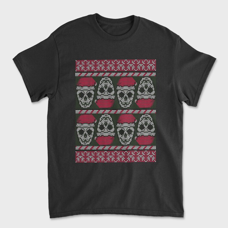 Skulls Ugly Sweater, Unisex Men's T-Shirt