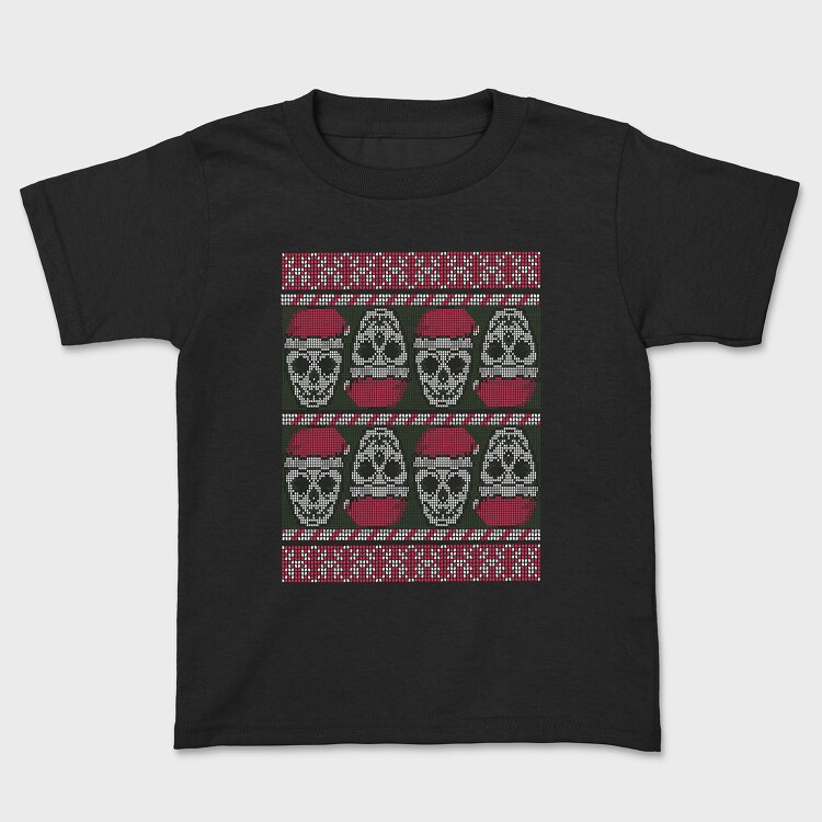 Skulls Ugly Sweater, Kids' T-Shirt