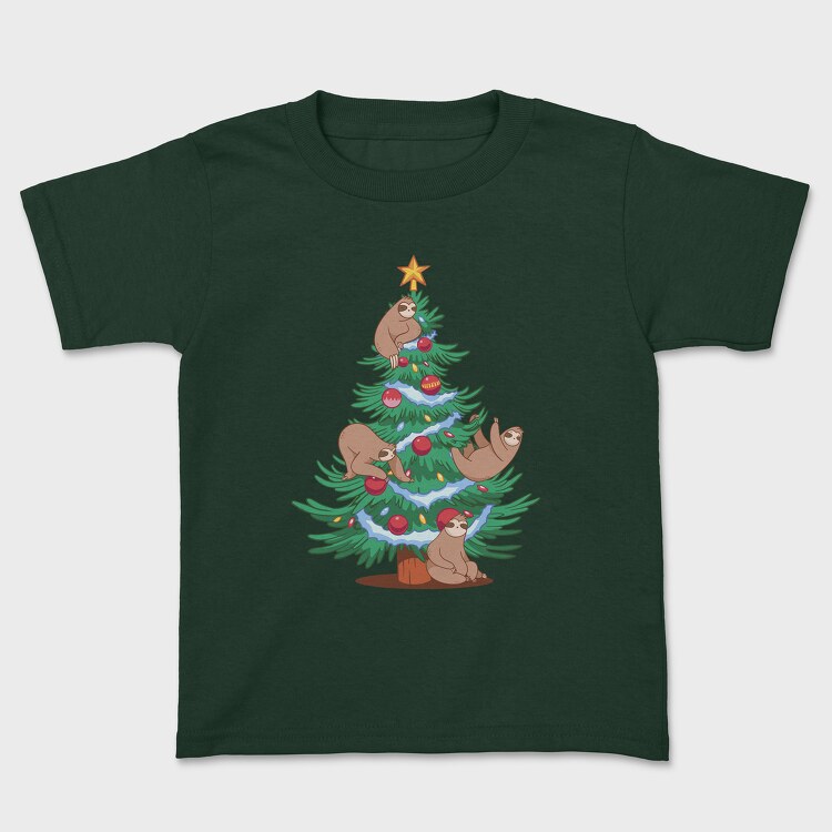 Sloth Christmas Tree, Детска Тениска