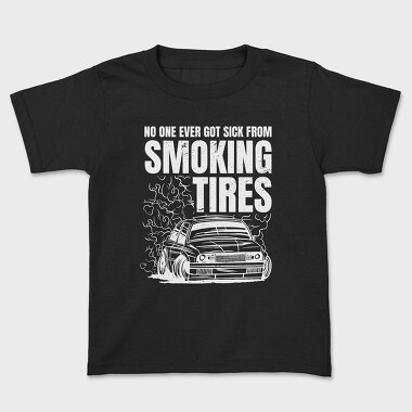 Smoking Tires, Kids' T-Shirt