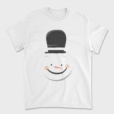 Snow Man Face 2, Unisex Men's T-Shirt