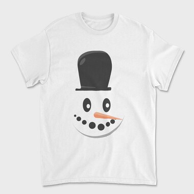 Snow Man Face 6, Unisex Men's T-Shirt