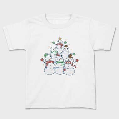 Snowman Tree, Kids' T-Shirt