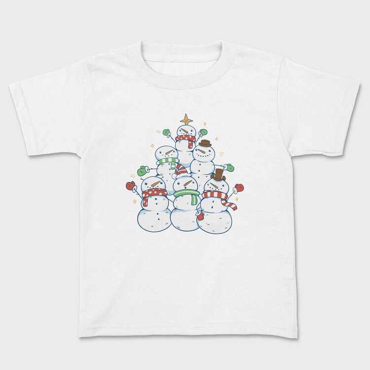 Snowman Tree, Kids' T-Shirt