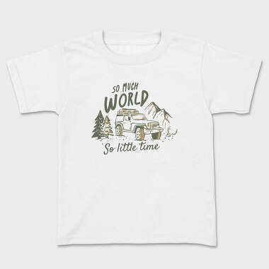 So Much World So Little Time Jeep, Kids' T-Shirt