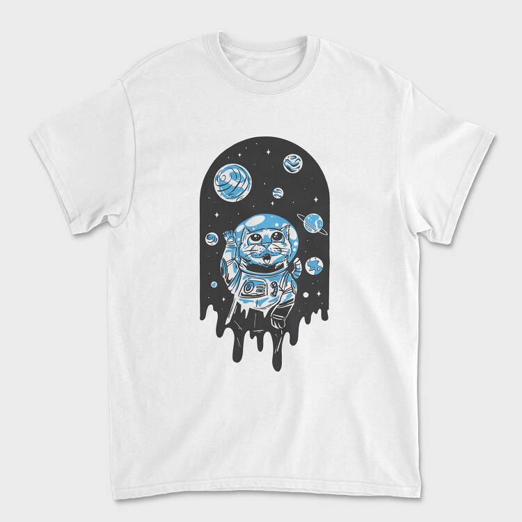 Space Cat Planets, Unisex Men's T-Shirt