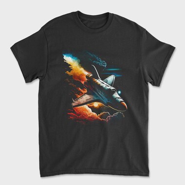 Space Shuttle Colorful, Unisex Men's T-Shirt