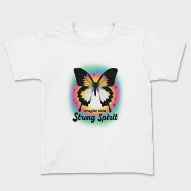 Strong Spirit Butterfly, Kids' T-Shirt