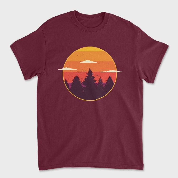 Sunset Trees, Унисекс Мъжка Тениска