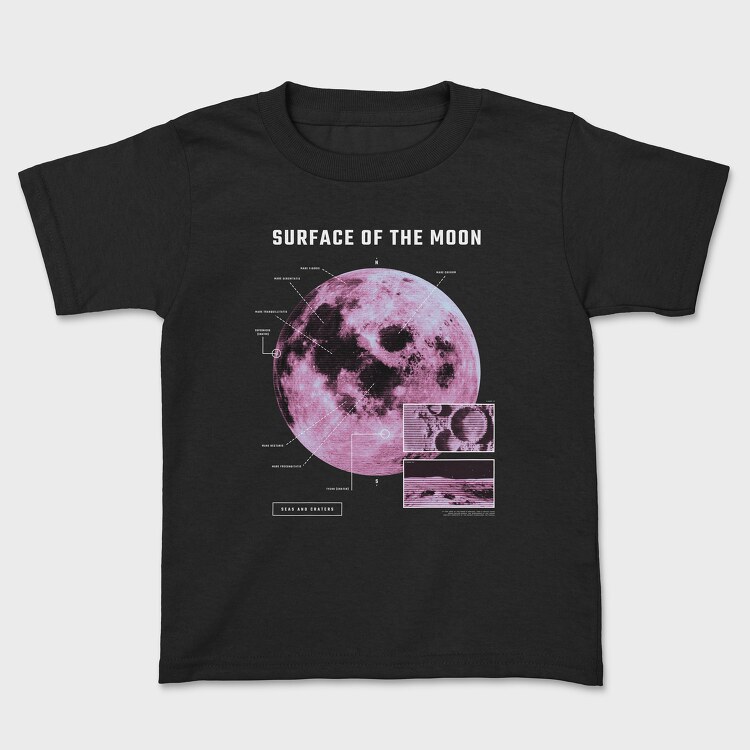 Surface of the Moon, Kids' T-Shirt