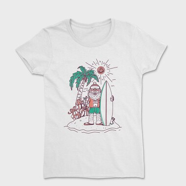 Surfer Santa, Women's T-Shirt