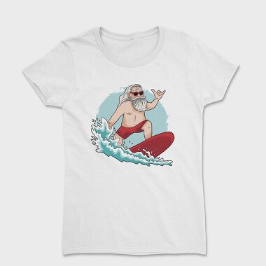 Surfing Santa, Women's T-Shirt